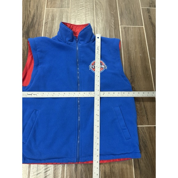 Vintage NBA Detroit Pistons Reversible Zip Up Vest Size XL - Picture 5 of 5